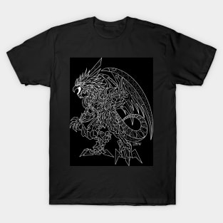 mexican quetzalcoatl dragon armor mecha beast ecopop art T-Shirt